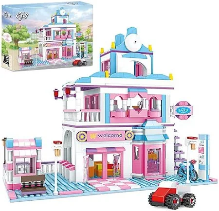 BRICK STORYDream Girls Friends Shopping Mall Building Set 808 Pieces